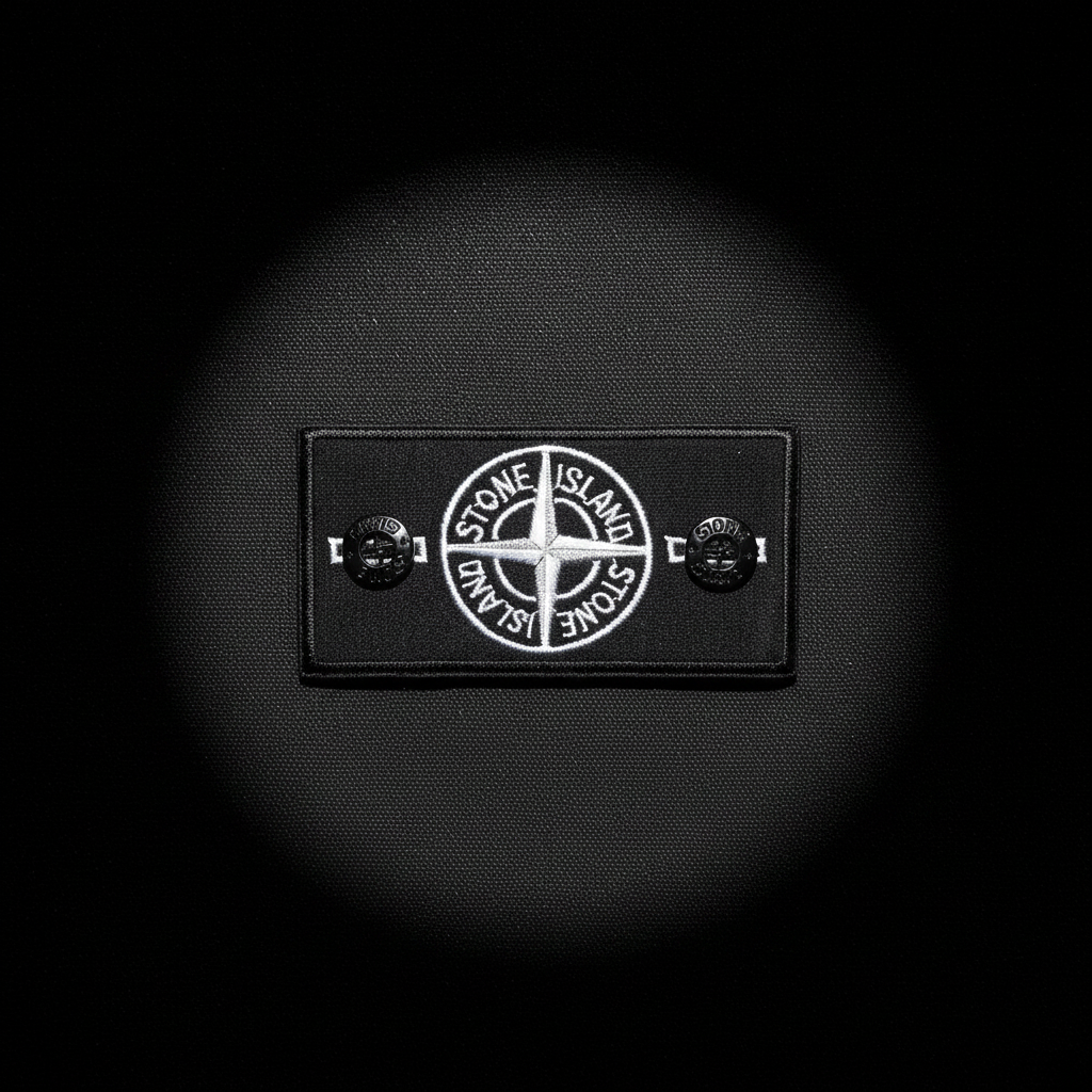 PatchStoney White flat lay angle 1 with 2 buttons