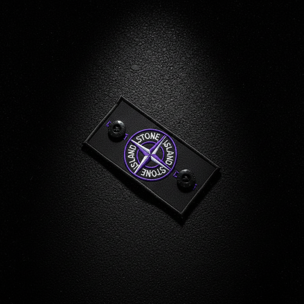 PatchStoney Blue flat lay angle 3 with 2 buttons