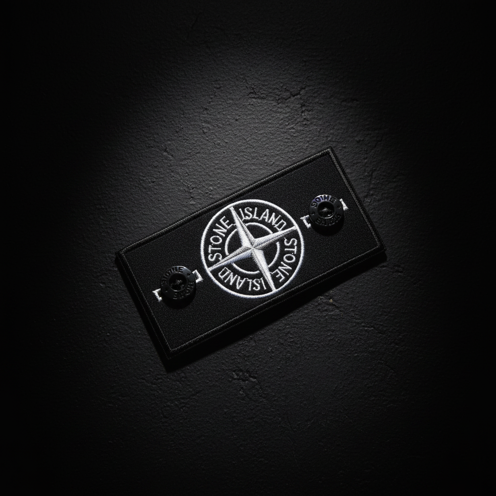 PatchStoney White flat lay angle 2 with 2 buttons