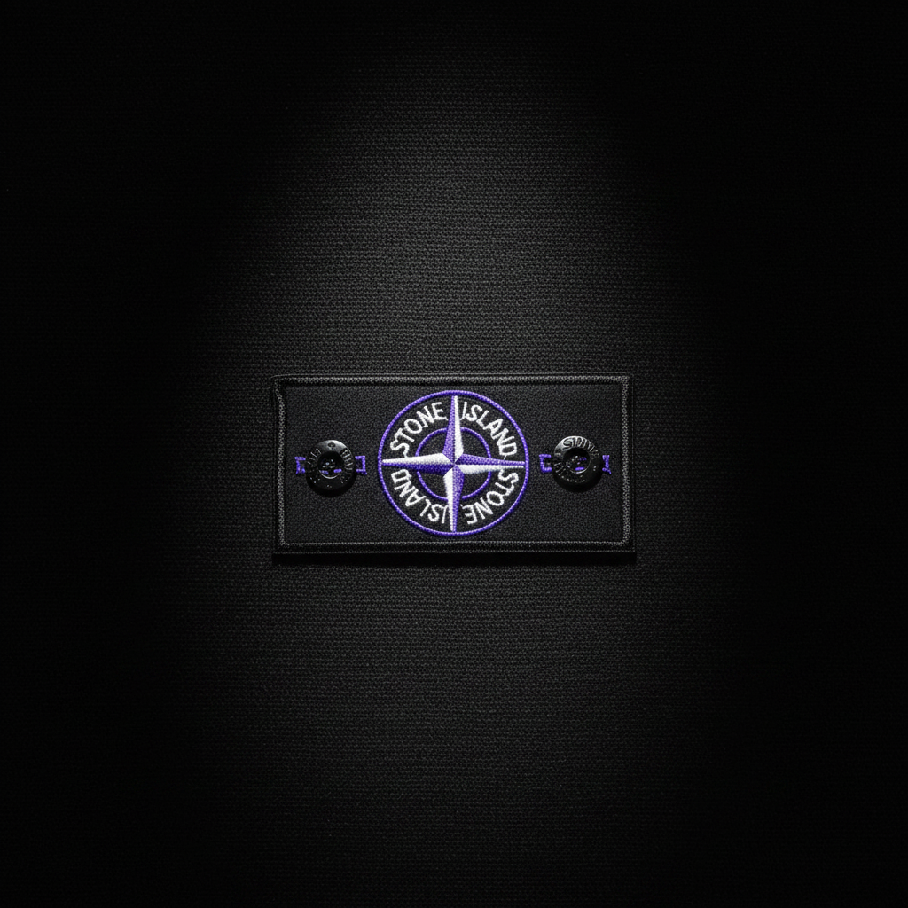 PatchStoney Blue flat lay angle 1 with 2 buttons