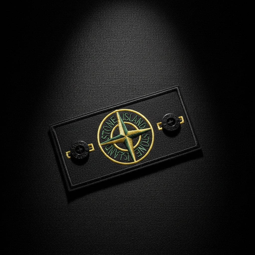 PatchStoney Classic angle 2 flat lay with 2 buttons
